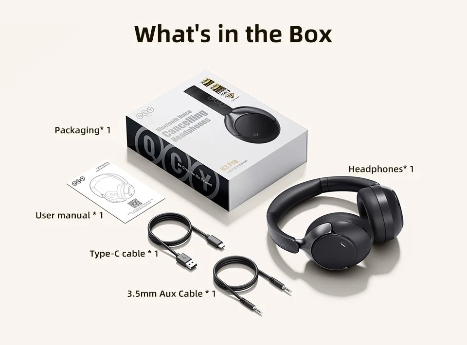 QCY H3 Pro ANC Wireless Headphones