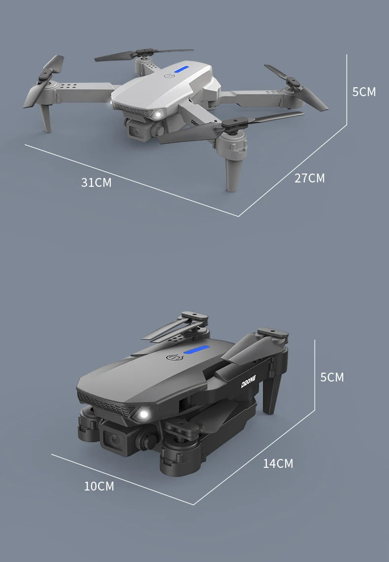 KBDFA E88 8K HD Foldable RC Drone with Wide-Angle Camera