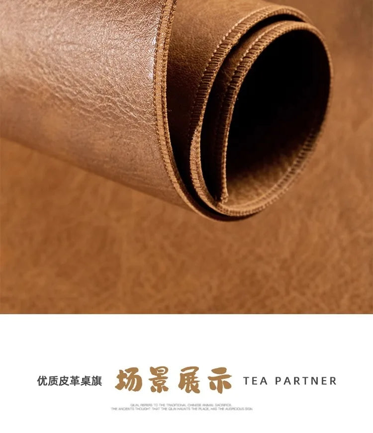 Retro PU Leather Mouse Pad Desk Mat