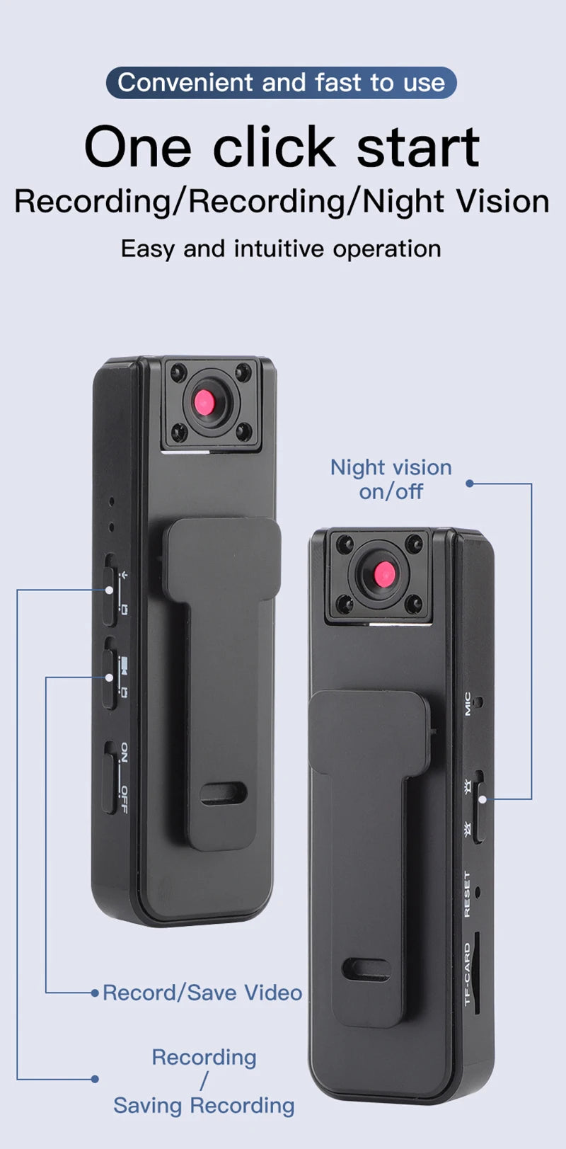 Xiaomi A9 – 1080P HD Mini Camera with Night Vision for Outdoor Sports