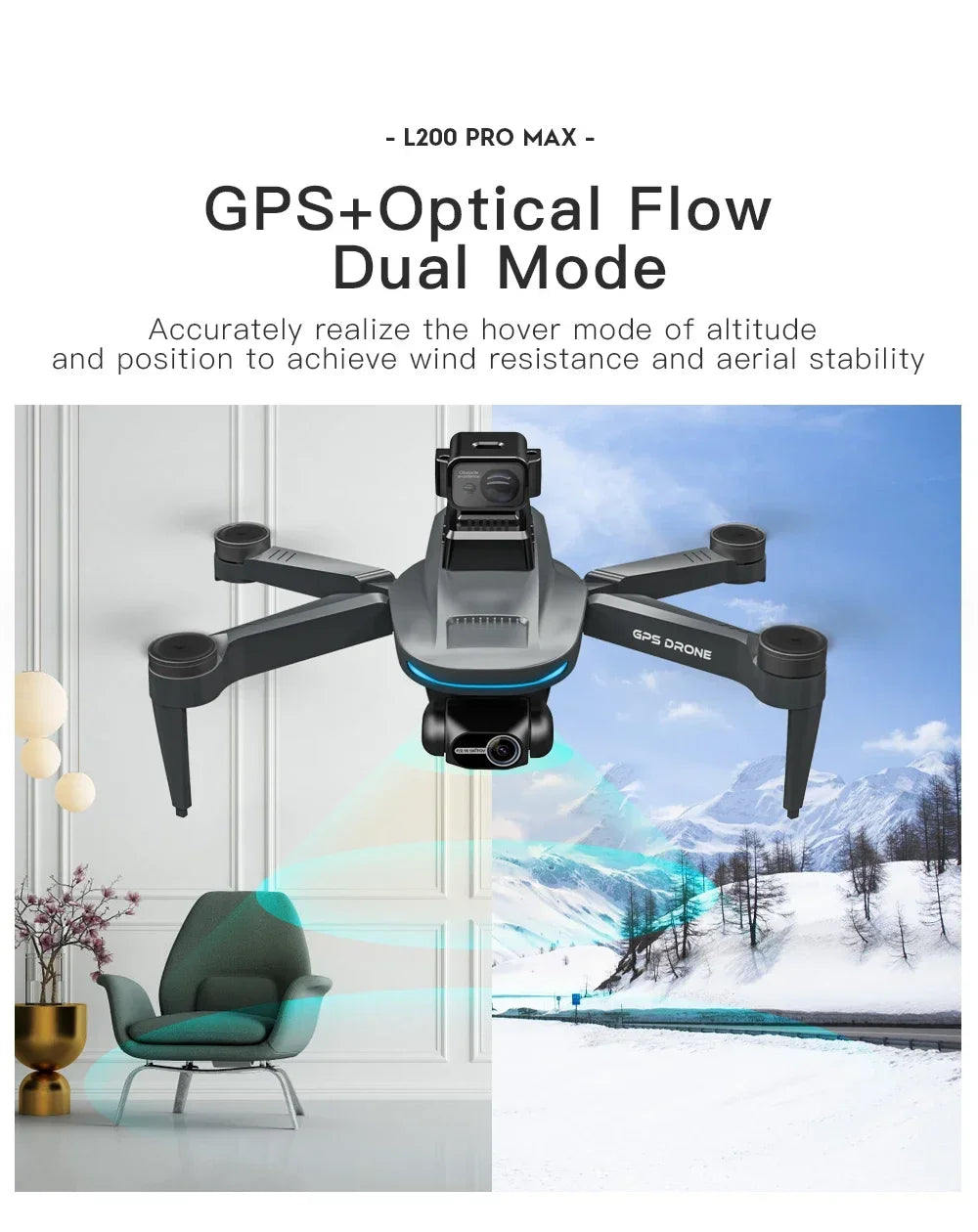 L200 PRO MAX Drone – 4K GPS Quadcopter with 2-Axis Gimbal & Obstacle Avoidance