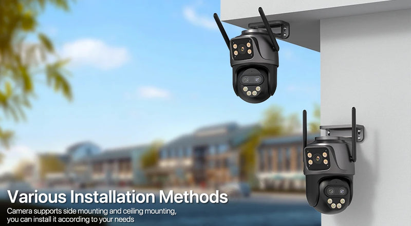 6K 9MP WiFi PTZ Outdoor Camera with Triple Lens & 8X Zoom