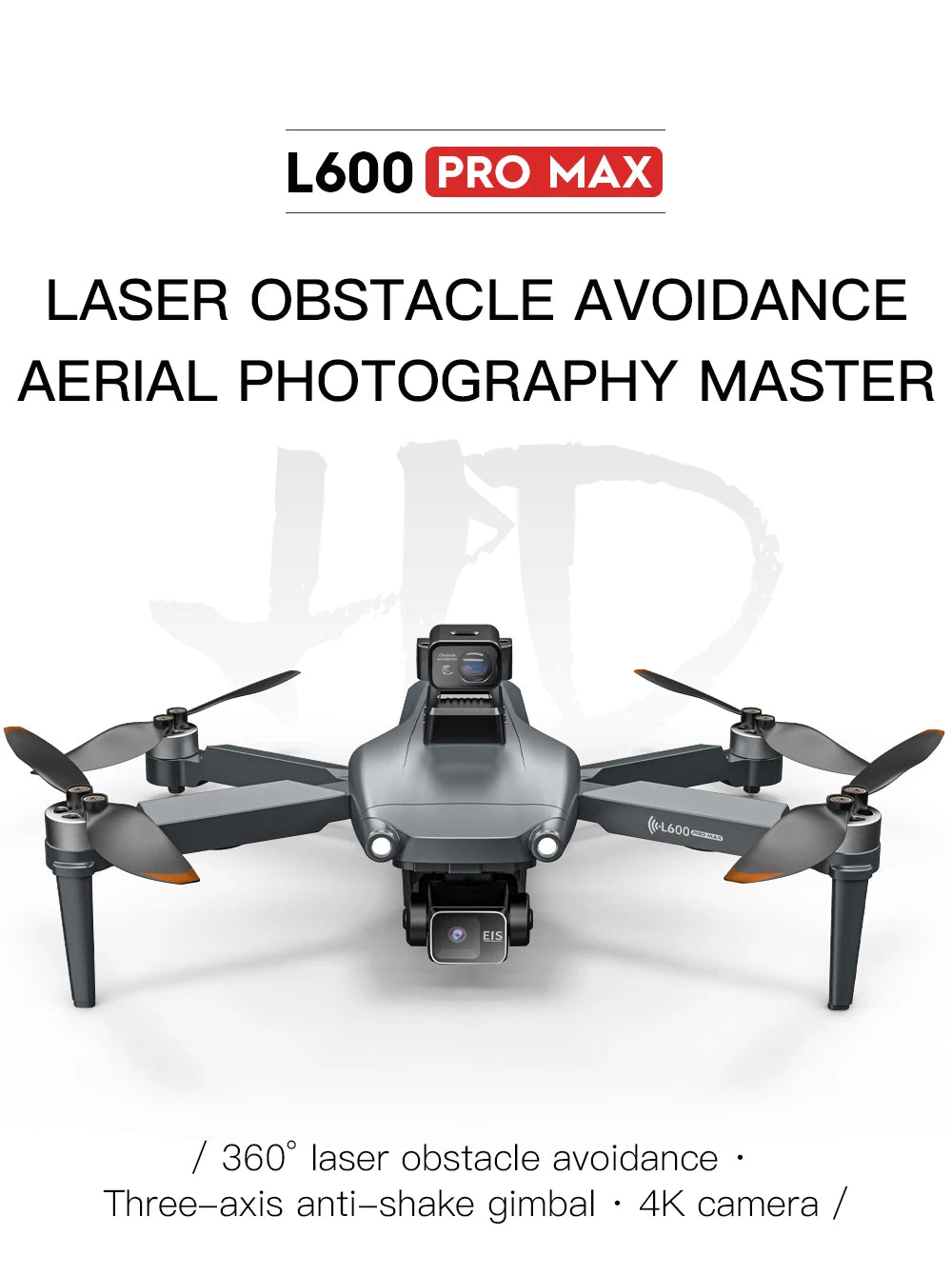 L600 PRO MAX 4K GPS Drone – Dual Camera, 3-Axis Gimbal & 360° Obstacle Avoidance