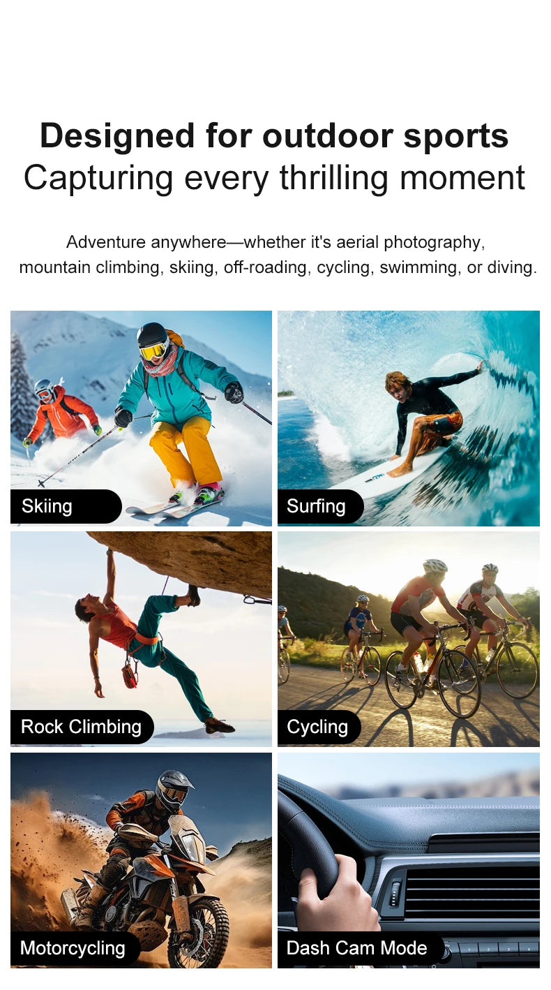 4K Action Camera with WiFi & Waterproof Case