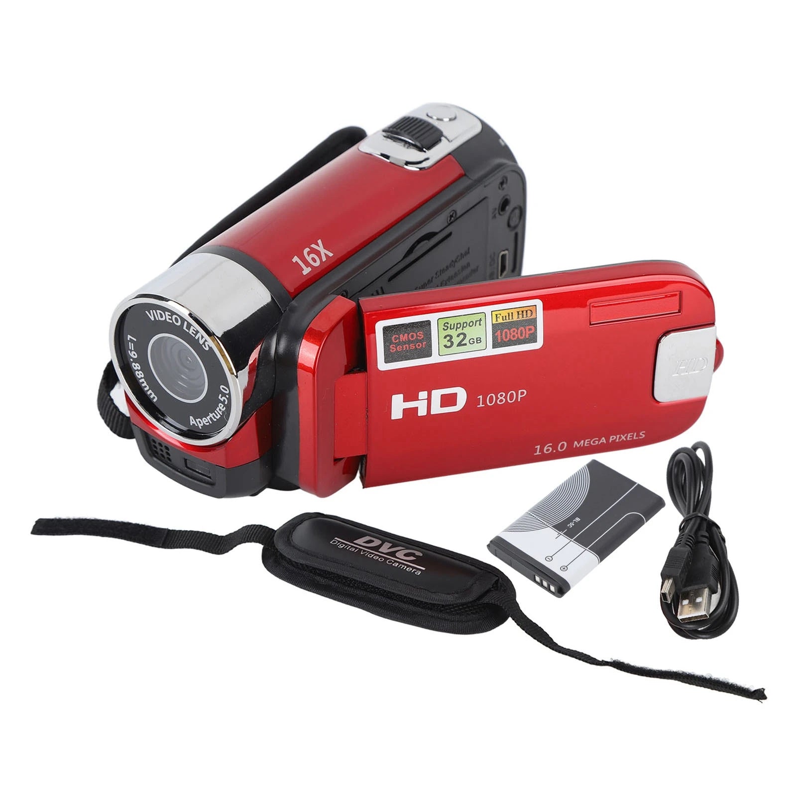 4K 48MP Vlogging Camera with 2.7" Rotatable Screen & 16X Zoom