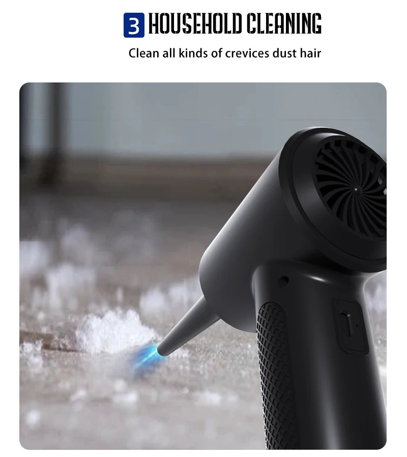 Cordless Air Duster – 51000RPM Compressed Air Blower with LED for PC & Keyboard