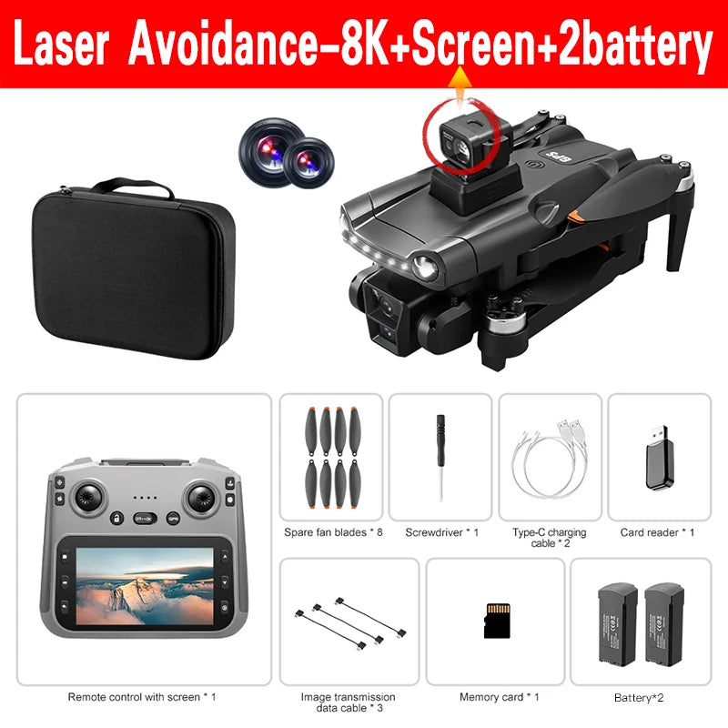 Xiaomi V198 GPS MAX 8K Professional 5G WiFi Drone with Laser Obstacle Avoidance