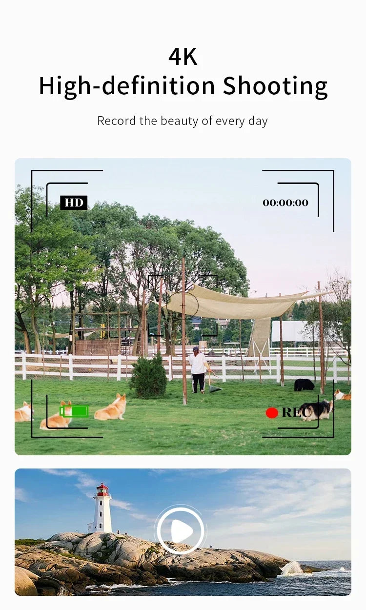 4K 50MP Travel Selfie Camera with Zoom