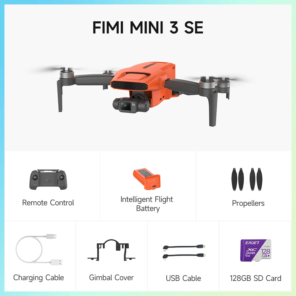 FIMI MINI 3 Drone – 4K 60fps Ultralight Drone with AI Tracking & 3-Axis Gimbal