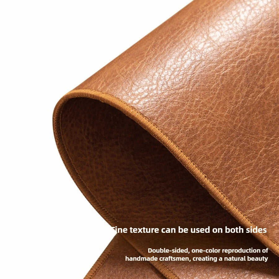 Retro PU Leather Mouse Pad Desk Mat