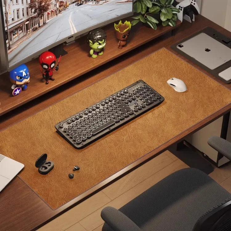 Retro PU Leather Mouse Pad Desk Mat