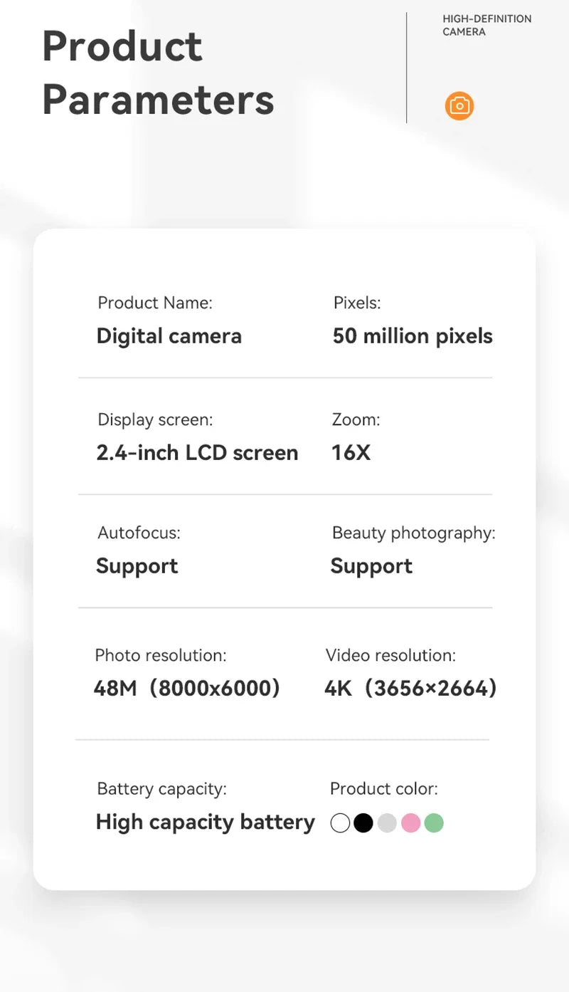 Xiaomi 4K 50MP Digital Camera
