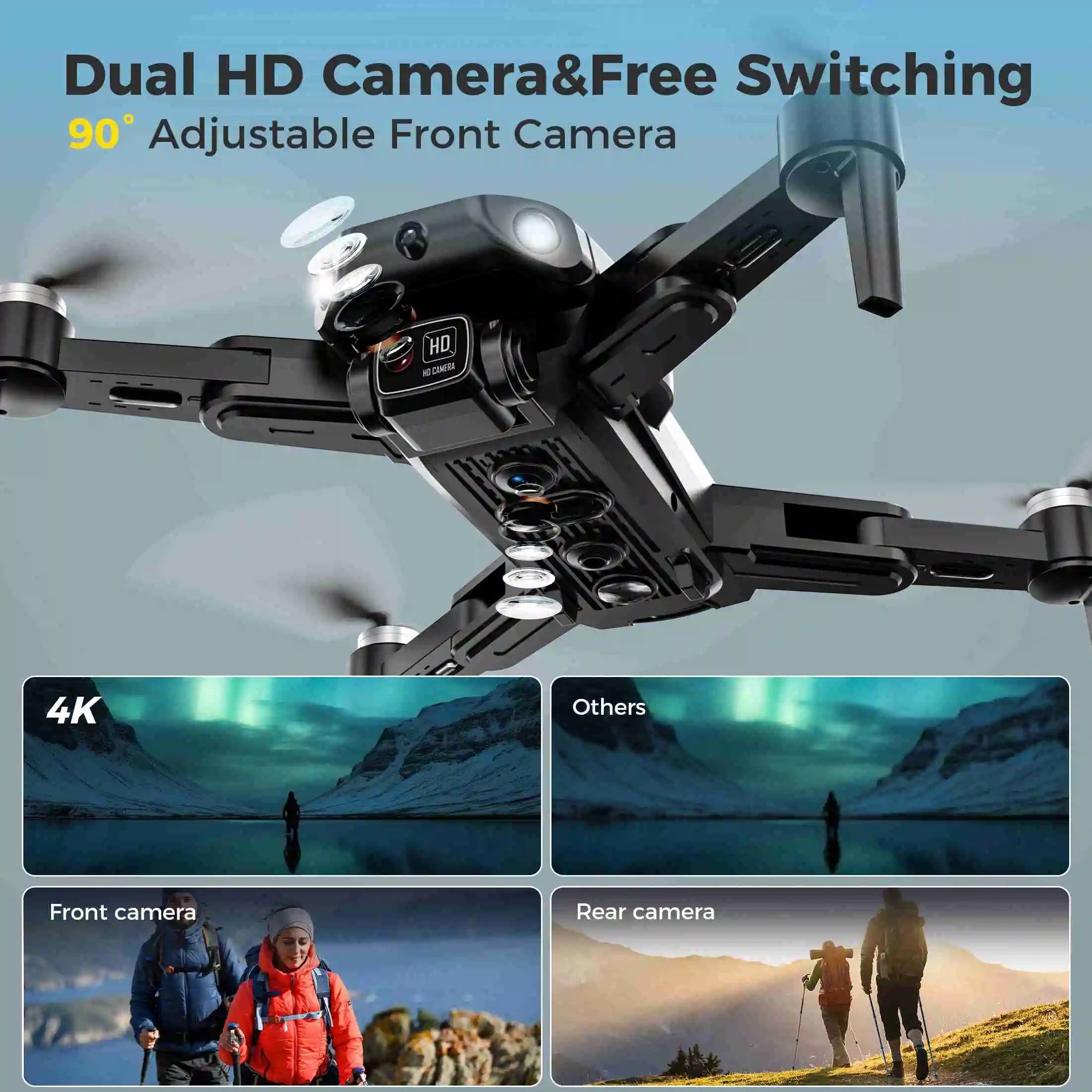 GPS Brushless RC Drone with 2 Batteries
