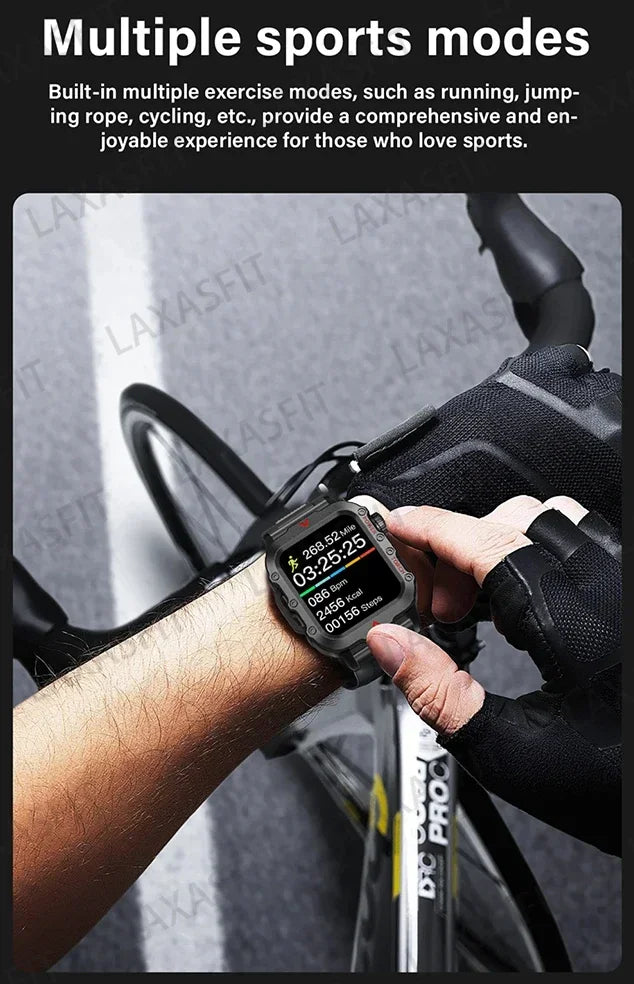 2024 LED Men’s Smartwatch – Bluetooth Call & Health Tracker