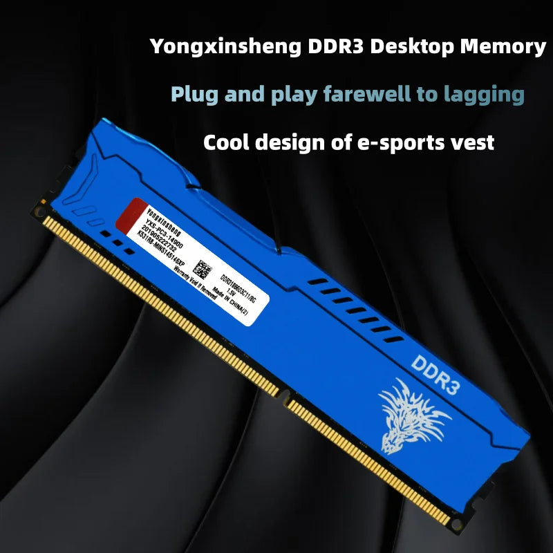 8GB DDR3 1600/1866MHz Desktop RAM – Blue