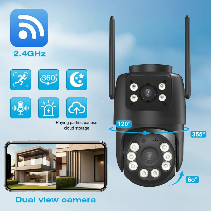 BELIA 4K 8MP WiFi PTZ Security Camera with Dual Lens & AI Human Detection