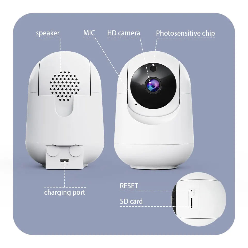 5MP/3MP WiFi Smart Indoor Camera with AI Tracking & Baby Monitor