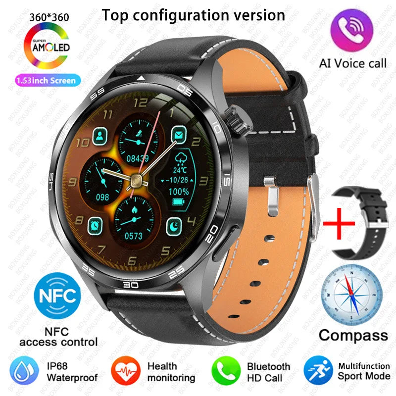 GT5 PRO Smartwatch – AMOLED Display, GPS, NFC & Bluetooth Calling