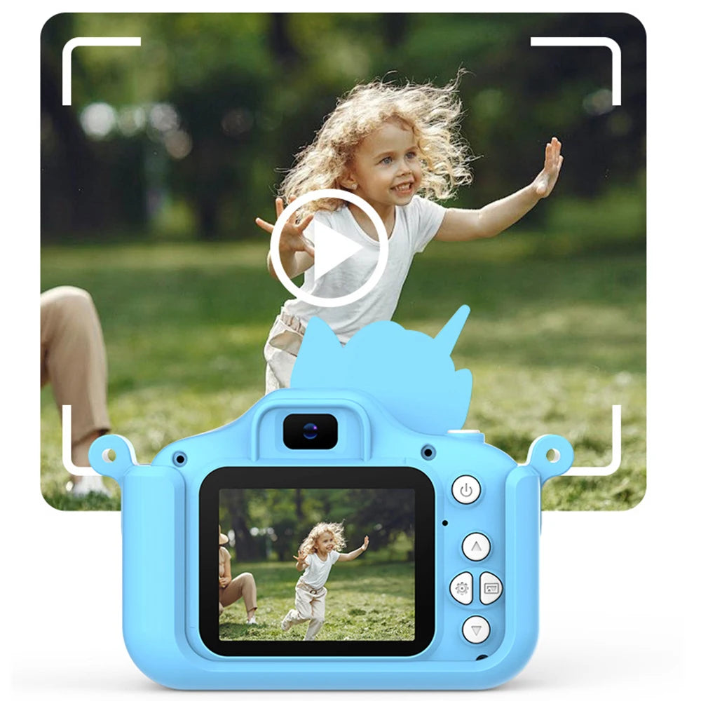 Kids Digital Camera – 1080P HD Video, 2" Screen, Music & Games – Gift for Girls & Boys