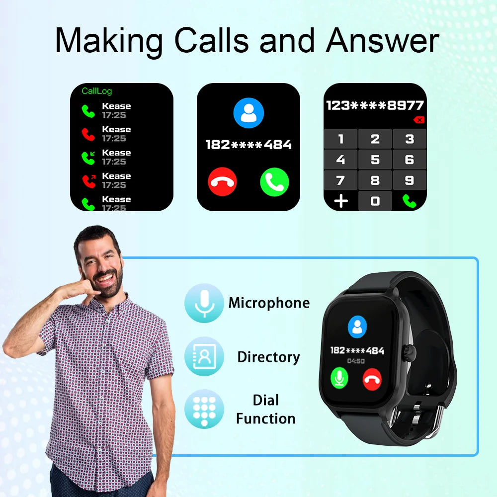 LAXASFIT H9 Smartwatch 2025 – Bluetooth Call & Health Monitor