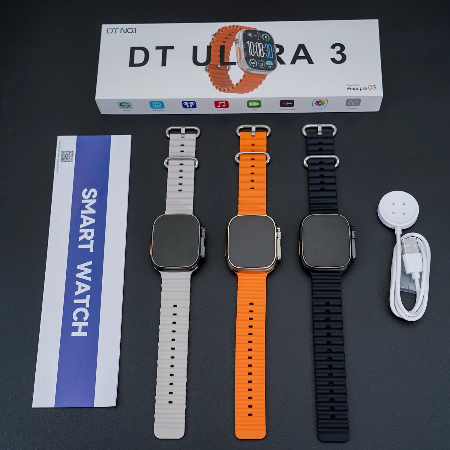 DT Ultra 3 – AMOLED Smartwatch with 4GB Storage, MP3/MP4, ChatGPT & AI Features