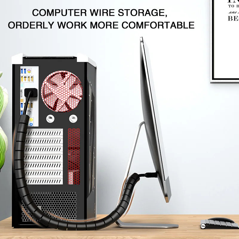 2M Spiral Cable Organizer – Wire Protector & Management Tube (10–32mm)