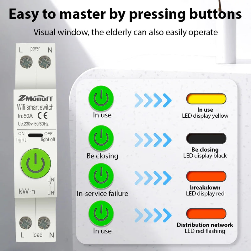 Tuya Smart WiFi Circuit Breaker with Leakage Protection