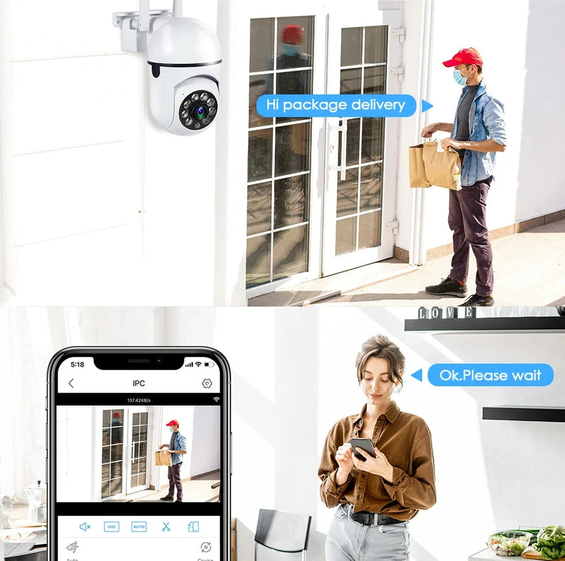 3MP WiFi Outdoor IP Camera with Human Detection & Night Vision