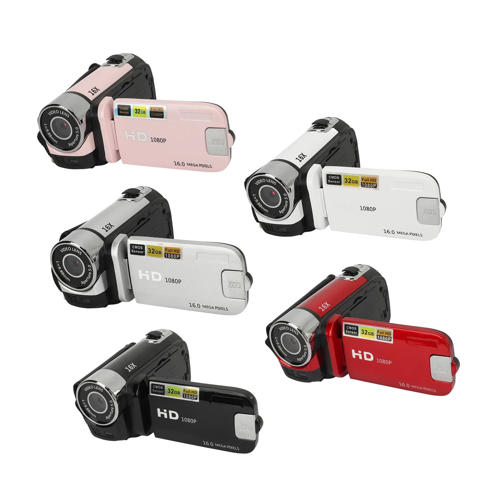 D90 1080P 16MP Digital Camera with 2.4" Rotatable Screen & 16X Zoom