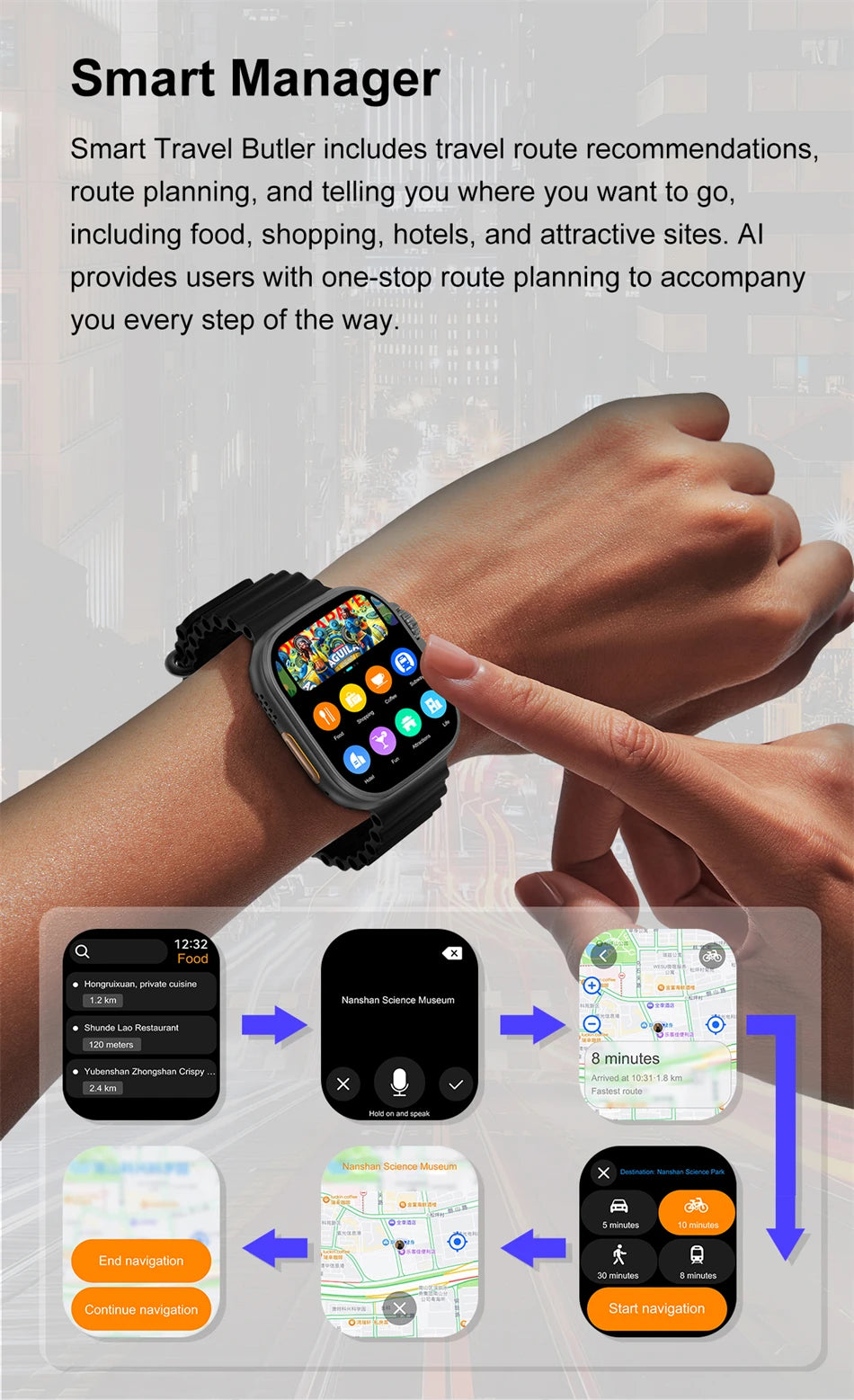 DT Ultra 3 – AMOLED Smartwatch with 4GB Storage, MP3/MP4, ChatGPT & AI Features