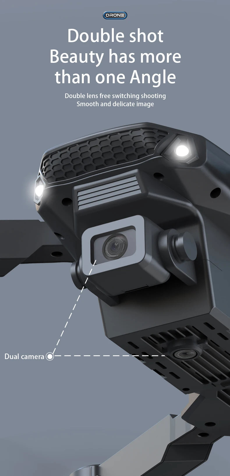 KBDFA E88 8K HD Foldable RC Drone with Wide-Angle Camera