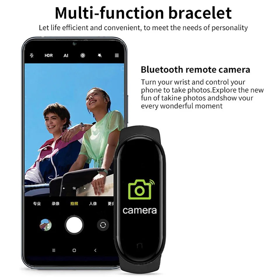 M6 Fitness Smartwatch – Waterproof Health Tracker for Men & Women