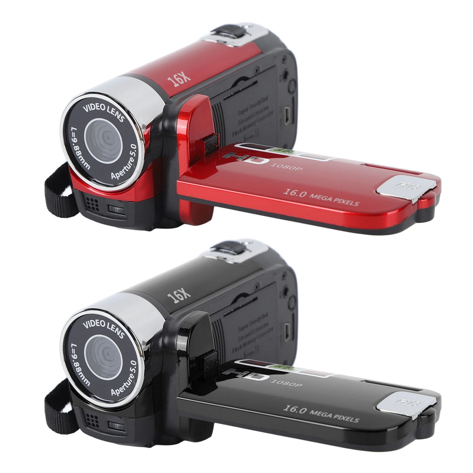 4K 48MP Vlogging Camera with 2.7" Rotatable Screen & 16X Zoom