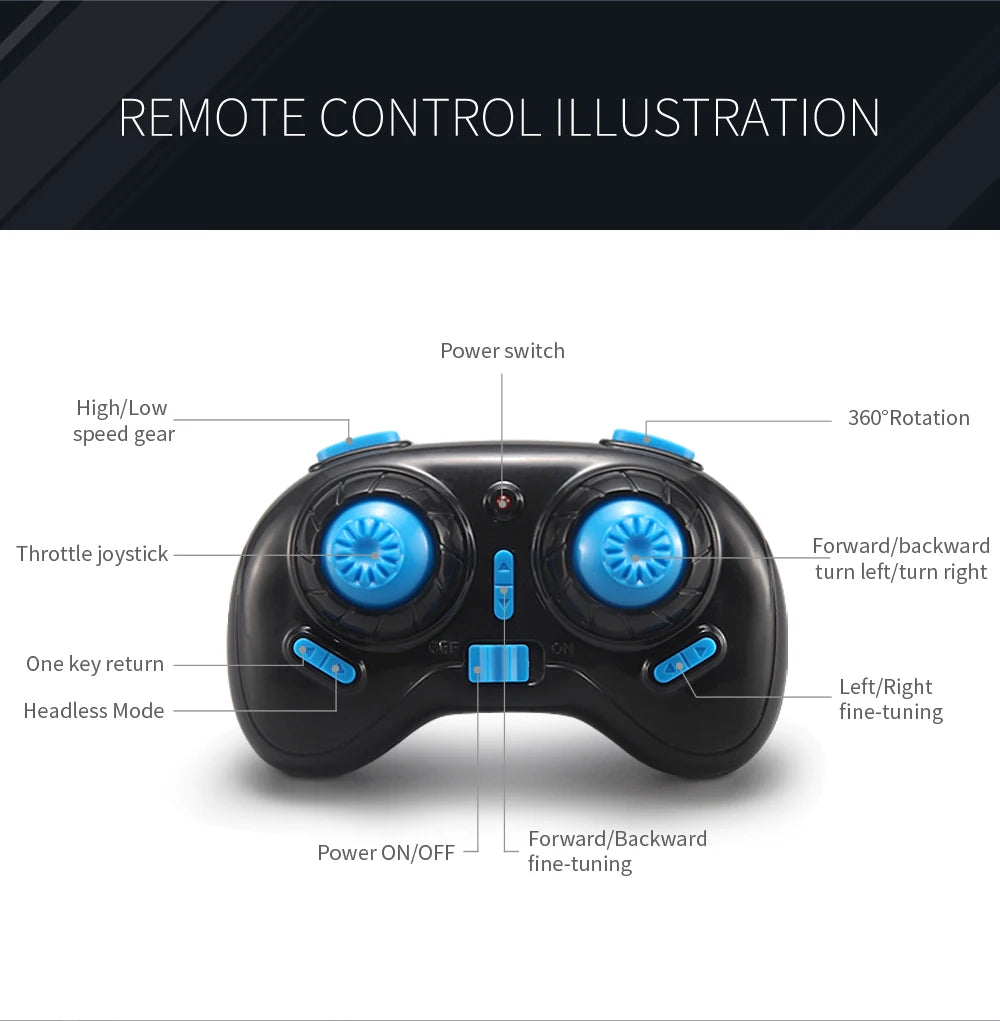 JJRC H36 Mini RC Drone with 6-Axis Gyro & 360° Flip Function