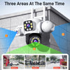 ANSVICAM 6K PTZ Camera – Triple Lens 360° Outdoor WiFi Surveillance (12MP, IP66)