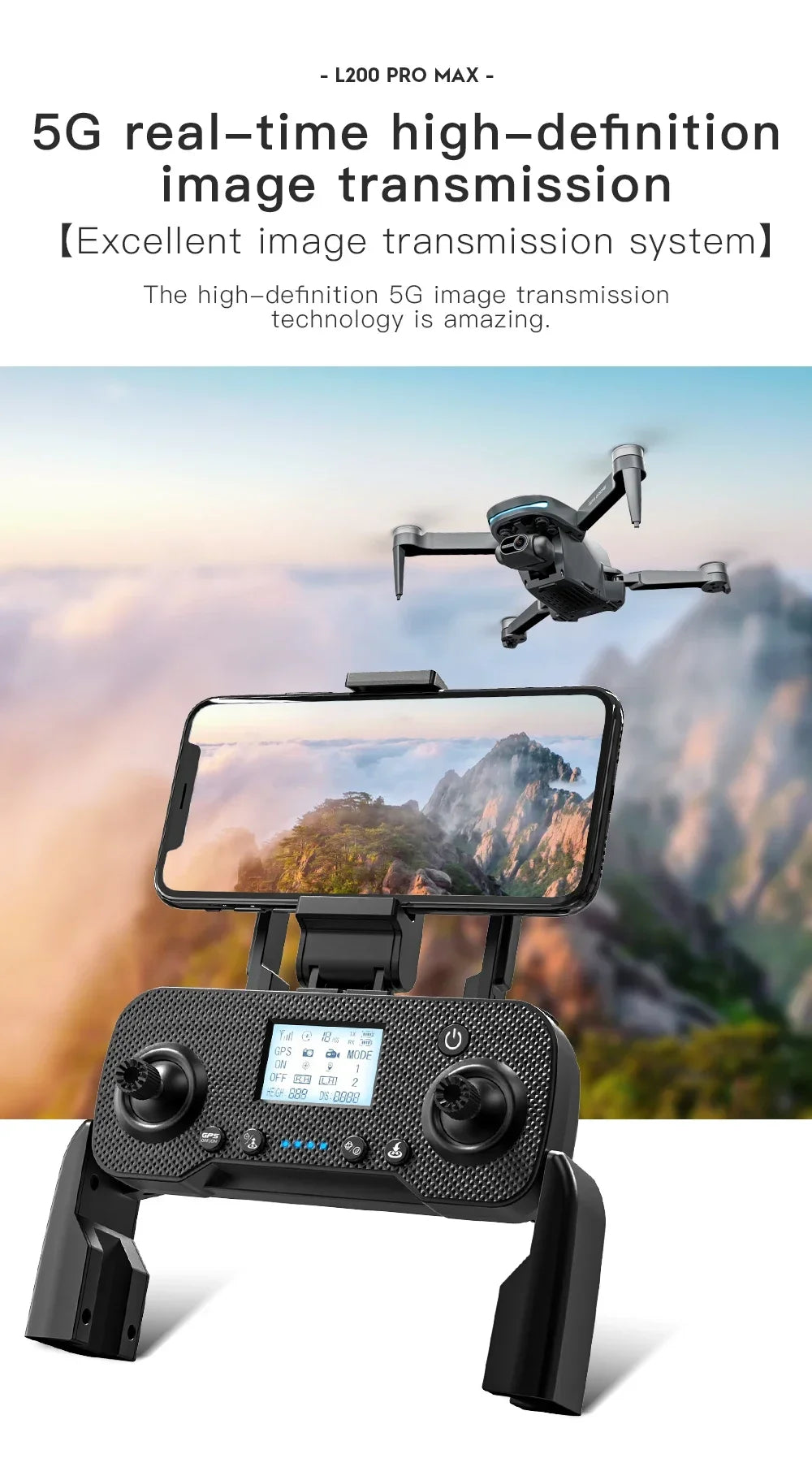 L200 PRO MAX Drone – 4K GPS Quadcopter with 2-Axis Gimbal & Obstacle Avoidance