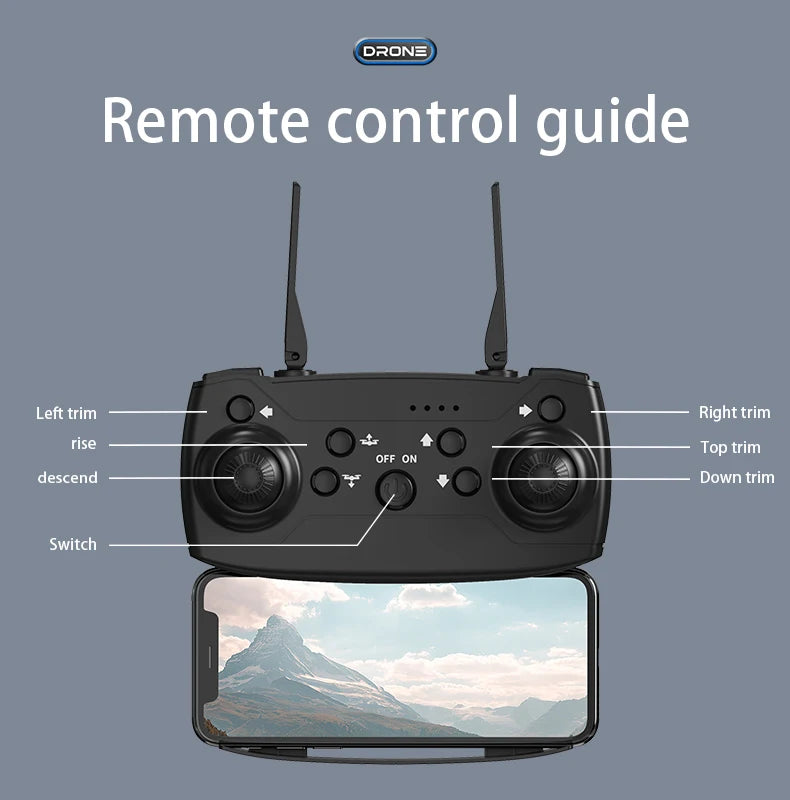 KBDFA E88 8K HD Foldable RC Drone with Wide-Angle Camera