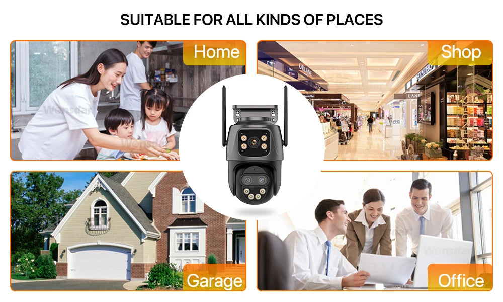 6K 9MP WiFi PTZ Outdoor Camera with Triple Lens & 8X Zoom