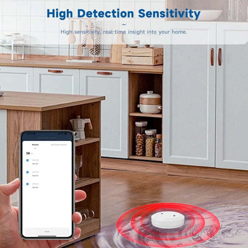 Tuya ZigBee Smart Water Leak Sensor with Alarm & App Control