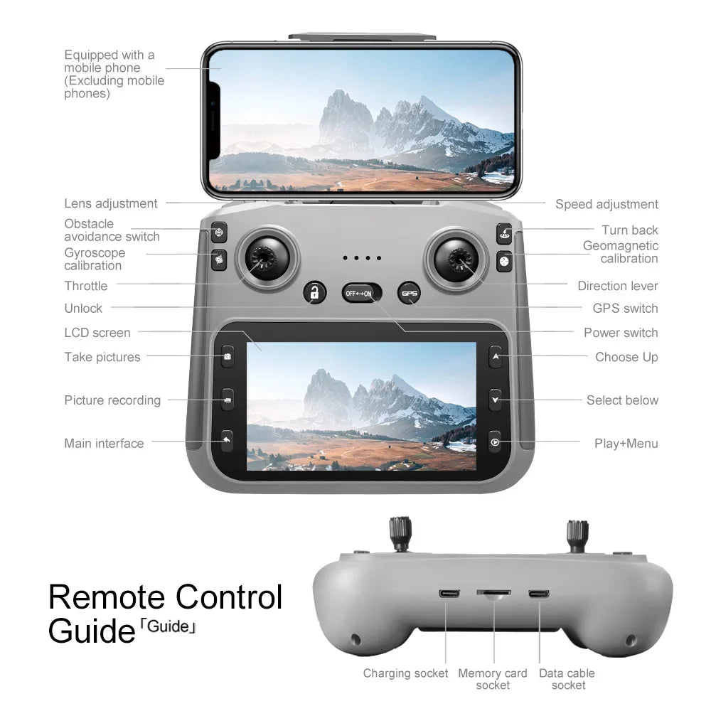 Xiaomi V198 GPS MAX 8K Professional 5G WiFi Drone with Laser Obstacle Avoidance