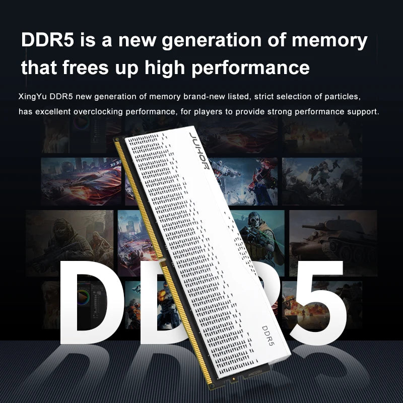 JUHOR DDR5 RAM – 16GB/32GB High-Speed Gaming Memory (5600–7200MHz)