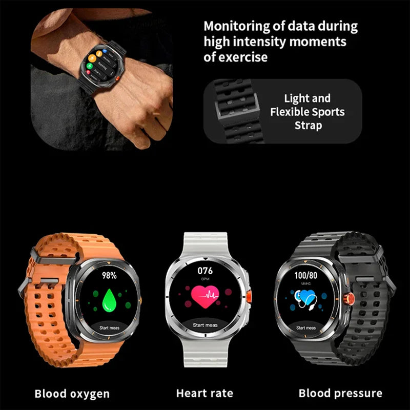 LAXASFIT GT7 Ultra – AMOLED Smartwatch with Bluetooth Calling & Fitness Tracking