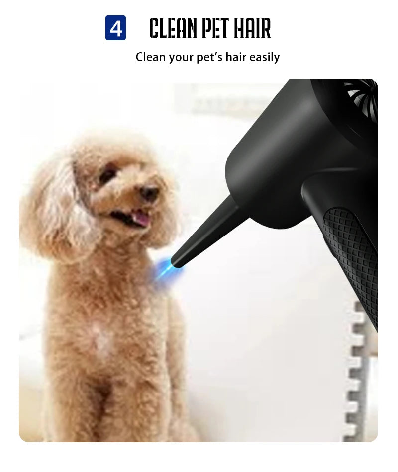 Cordless Air Duster – 51000RPM Compressed Air Blower with LED for PC & Keyboard