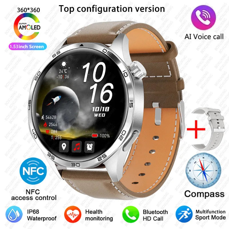 GT5 PRO Smartwatch – AMOLED Display, GPS, NFC & Bluetooth Calling