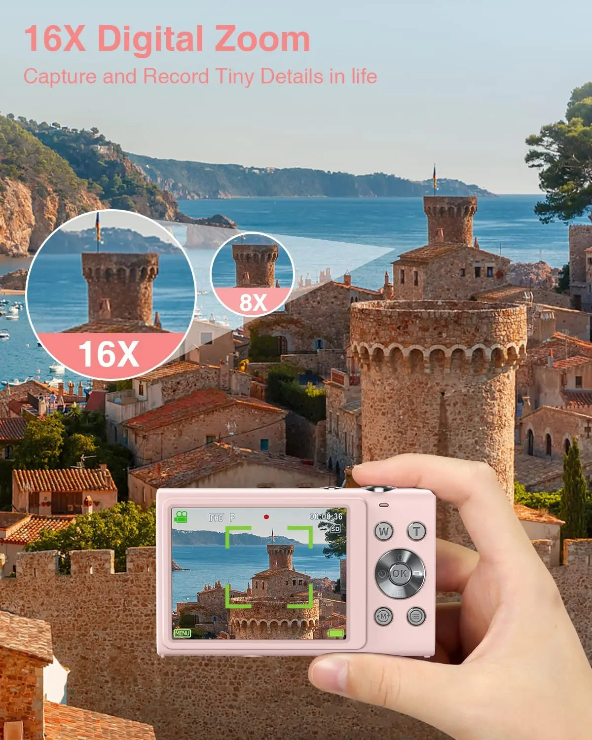 4K 48MP Digital Camera with Autofocus & Large Screen