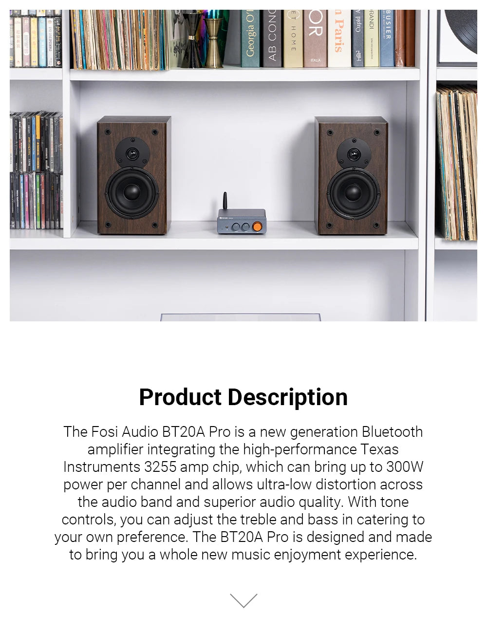 Fosi Audio BT20A Pro Bluetooth HiFi Amplifier