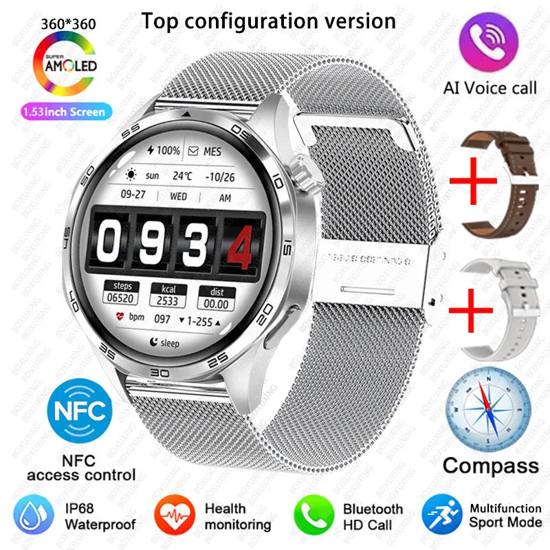 GT5 PRO Smartwatch – AMOLED Display, GPS, NFC & Bluetooth Calling
