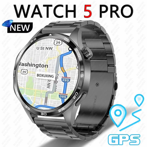 GT5 PRO Smartwatch – AMOLED Display, GPS, NFC & Bluetooth Calling