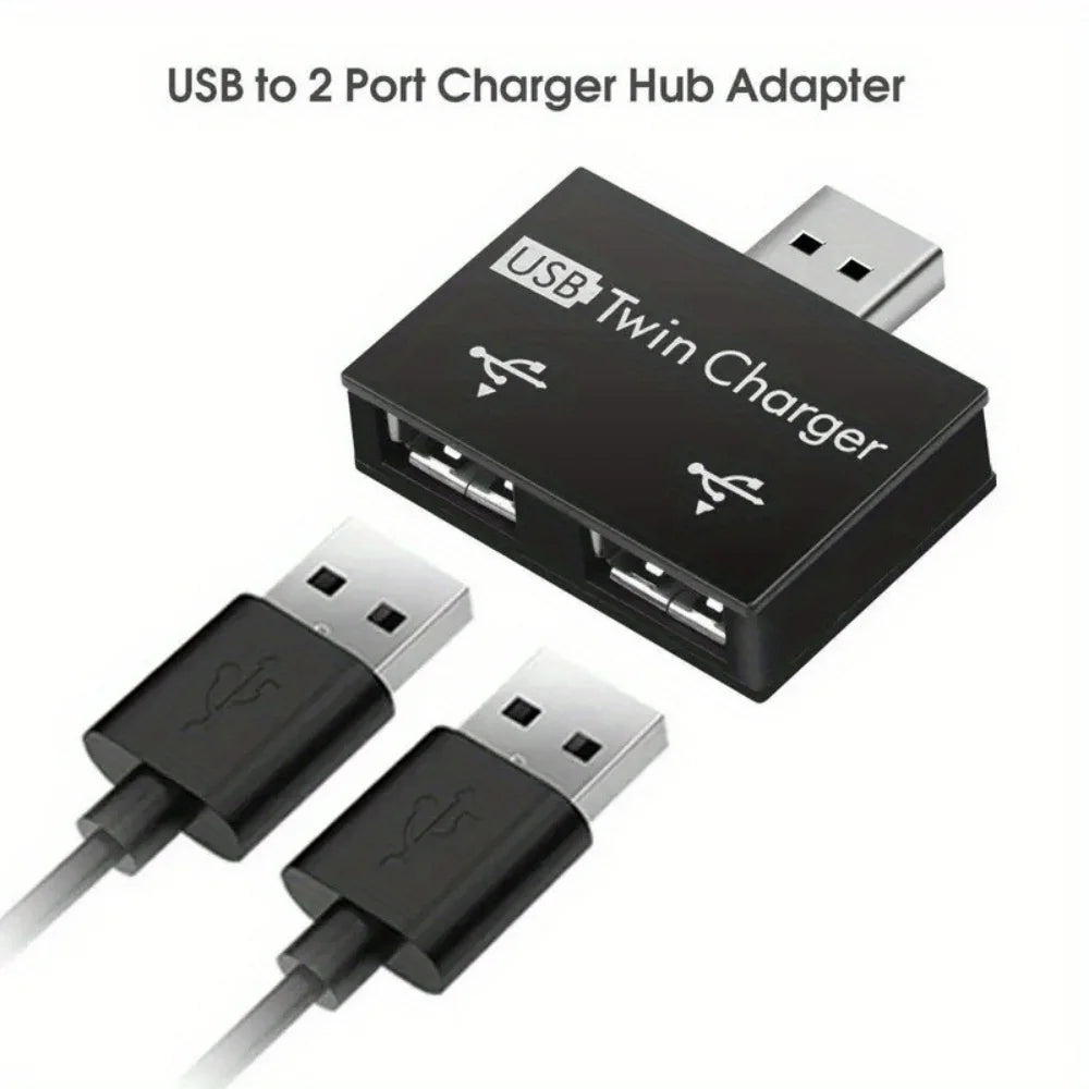 USB 2.0 Splitter – 1 Male to 2 Female Hub Adapter for Charging & Data