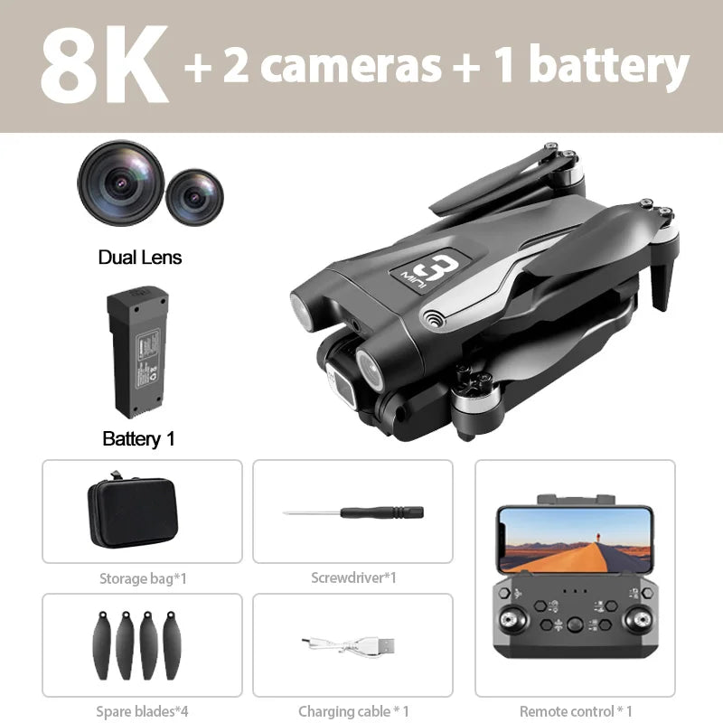 Xiaomi Mijia Z908 Pro/MAX 8K Drone with 3-Sided Obstacle Avoidance & 4K ESC Camera